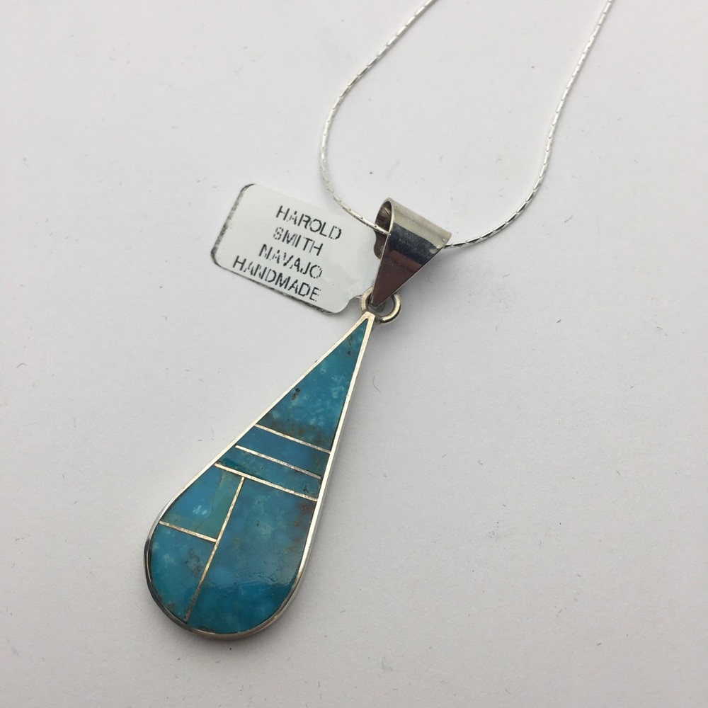 Turquoise in silver Navajo